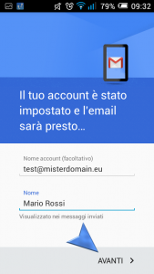 Configurazione account di posta G-Mail